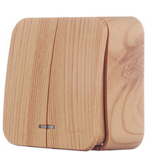 Выключатель Systeme Electric Blanca двухклавишный накладной ясень с подсветкой (BLNVA105115) - фото 4