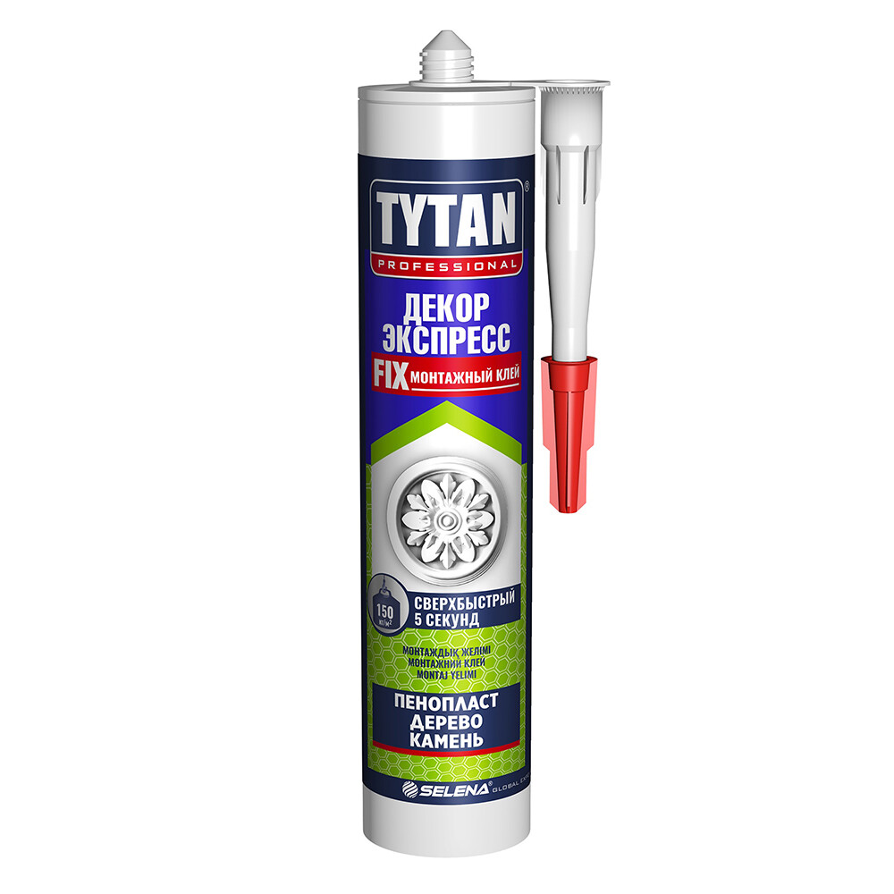 Изображение товара Клей монтажный акриловый Tytan Декор Экспресс белый 310 мл
