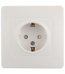 Изображение товара Розетка Systeme Electric Blanca встраиваемая белая со шторками (BLNRS001111)