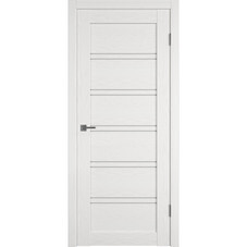 Дверь межкомнатная Атум 28 800х2000 мм ПВХ белая со стеклом с замком и петлями