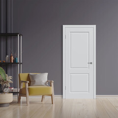 Дверь межкомнатная Мона 700х2000 мм эмаль светло-серая глухая с замком и петлями - фото 3