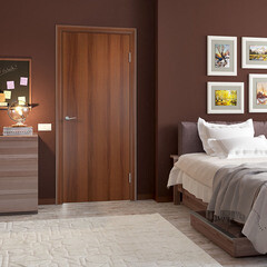 Дверь межкомнатная 700х2000 мм финишпленка итальянский орех глухая с замком - фото 2