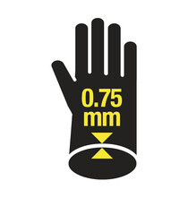 Перчатки х/б кислотоустойчивые с неопреновым покрытием водонепроницаемые Delta Plus черные 9 (L) (VE509NO09/2007) - фото 6