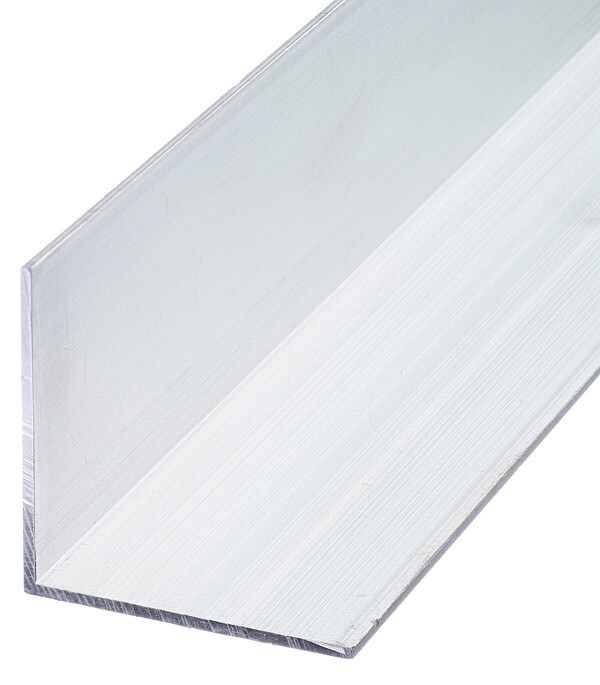 Изображение товара Уголок алюминиевый У50x50x2x1000мм Серебристый матовый внутренний Г-образный