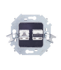 Розетка компьютерная/ телефонная Simon 15 встраиваемая графит RJ11/ RJ45 (1591590-038) - фото 2