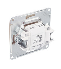 Выключатель Systeme Electric Glossa одноклавишный встраиваемый титан с подсветкой (GSL000413) - фото 2