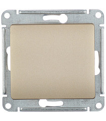 Изображение товара Выключатель Systeme Electric Glossa одноклавишный встраиваемый титан (GSL000411)