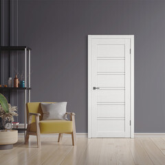 Дверь межкомнатная Атум 28 800х2000 мм ПВХ белая со стеклом с замком и петлями - фото 2