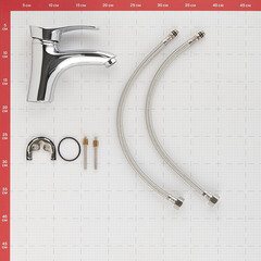 Смеситель для раковины Lavelly Fluent однорычажный хром (672201) - фото 2