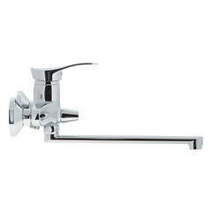 Смеситель для ванны Lavelly Fluent хром однорычажный с длинным изливом без лейки (672202) - фото 9