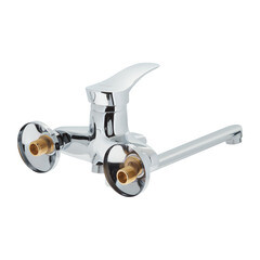 Смеситель для ванны Lavelly Fluent хром однорычажный с длинным изливом без лейки (672202) - фото 2