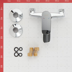 Смеситель для ванны Lavelly Optima хром однорычажный с коротким изливом без лейки (672205) - фото 6