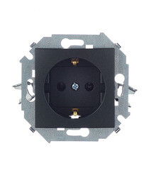 Изображение товара Розетка Simon 15 встраиваемая графит (1591432-038)