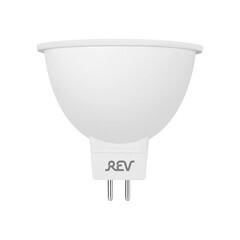 Лампа светодиодная REV GU5.3 3000К 7 Вт 560 Лм 12 В рефлектор MR16 прозрачная