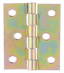 Петля 8016 карточная универсальная неразъемная 50х42 мм цинк желтый