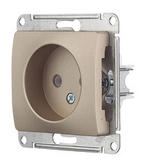 Розетка Systeme Electric Glossa встраиваемая титан (GSL000441) - фото 3