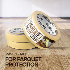 Лента малярная Beorol для паркета желтая 48 мм 33 м УФ-стойкая (PK48PT) - фото 3