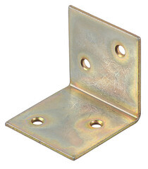 Уголок соединительный оцинкованный 40х40х40х2 мм с желтой пассивацией - фото 1