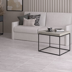 Керамогранит Unitile светло-серый 400х400х8 мм (10 шт.=1,6 кв.м) - фото 5