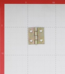 Петля 8012 карточная универсальная неразъемная 30х29 мм цинк желтый - фото 2