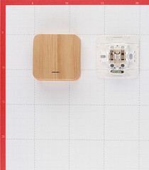 Выключатель Systeme Electric Blanca одноклавишный накладной ясень с подсветкой (BLNVA101115) - фото 2