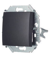 Переключатель Simon 15 одноклавишный встраиваемый графит (1591201-038) - фото 3