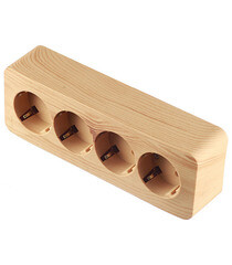 Розетка Systeme Electric Blanca накладная ясень со шторками (BLNRA011415) - фото 2