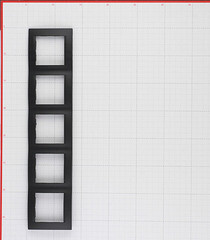 Рамка Simon 15 пятиместная графит (1500650-038) - фото 2