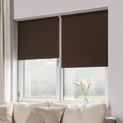 Рулонная штора блэкаут 120х175 см Legrand Blackout шоколад - фото 3