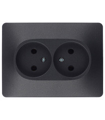 Изображение товара Розетка Systeme Electric Glossa встраиваемая антрацит (GSL000720)