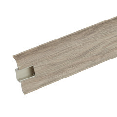 Плинтус ПВХ напольный Winart 58 мм дуб эллора 2500 мм S-профиль с кабель-каналом - фото 5