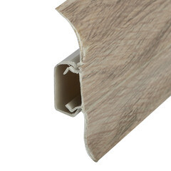 Плинтус ПВХ напольный Winart 58 мм дуб эллора 2500 мм S-профиль с кабель-каналом - фото 3