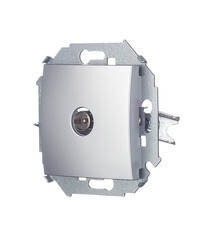 Розетка телевизионная Simon 15 встраиваемая алюминий (1591475-033) - фото 4