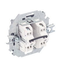 Переключатель Simon 15 двухклавишный встраиваемый графит (1591397-038) - фото 5