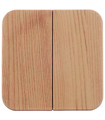 Выключатель Systeme Electric Blanca двухклавишный накладной ясень (BLNVA105015) - фото 1