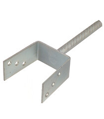 Опора колонны бруса U-образная оцинкованная d19 100х325х120х4 мм - фото 2