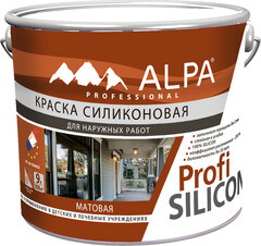 Краска ВД Alpa Profi Silicon база А 9 л /14,4 кг