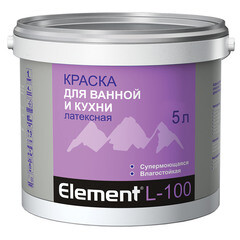 Краска латексная Element для ванной и кухни 5 л