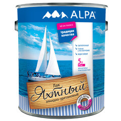 Лак алкидно-уретановый яхтный Alpa для дерева 5 л