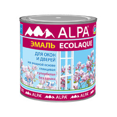 Эмаль на водной основе Alpa Ecolaque для окон и дверей 0,5 л