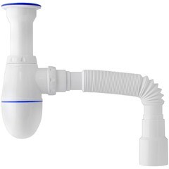 Сифон для мойки Unicorn (B120) 1 1/2х40 мм с литым выпуском и гибким соединением