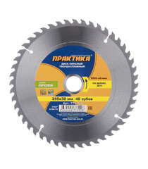 Диск пильный по дереву Практика 255х30х2,8 мм 48 зубьев (776-928) - фото 1