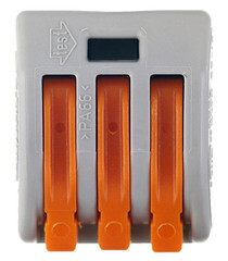 Клемма на 3 провода Wago 222-413 0,08-2,5 кв. мм с рычажками без пасты (5 шт.) - фото 4