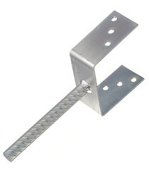 Изображение товара Опора колонны бруса U-образная оцинкованная d19 140х325х120х4 мм