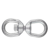 Вертлюг петля-петля d10 мм оцинкованный - фото 1