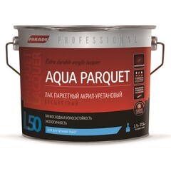 Лак алкидно-уретановый паркетный Parade Professional Aqua Parquet бесцветный 2,5 л матовый