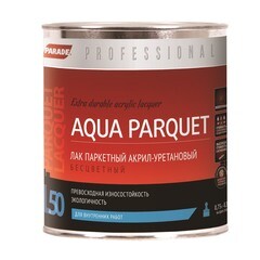 Лак алкидно-уретановый паркетный Parade Professional Aqua Parquet бесцветный 0,75 л полуматовый