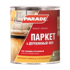 Лак алкидно-уретановый Parade Professional паркет и деревянный пол бесцветный 0,75 л глянцевый