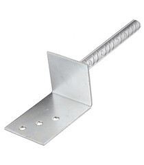 Опора колонны бруса L-образная оцинкованная d19 90х325х120х4 мм - фото 3