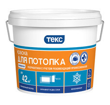 Краска водно-дисперсионная для потолка и стен Текс Универсал белая основа А 7 кг